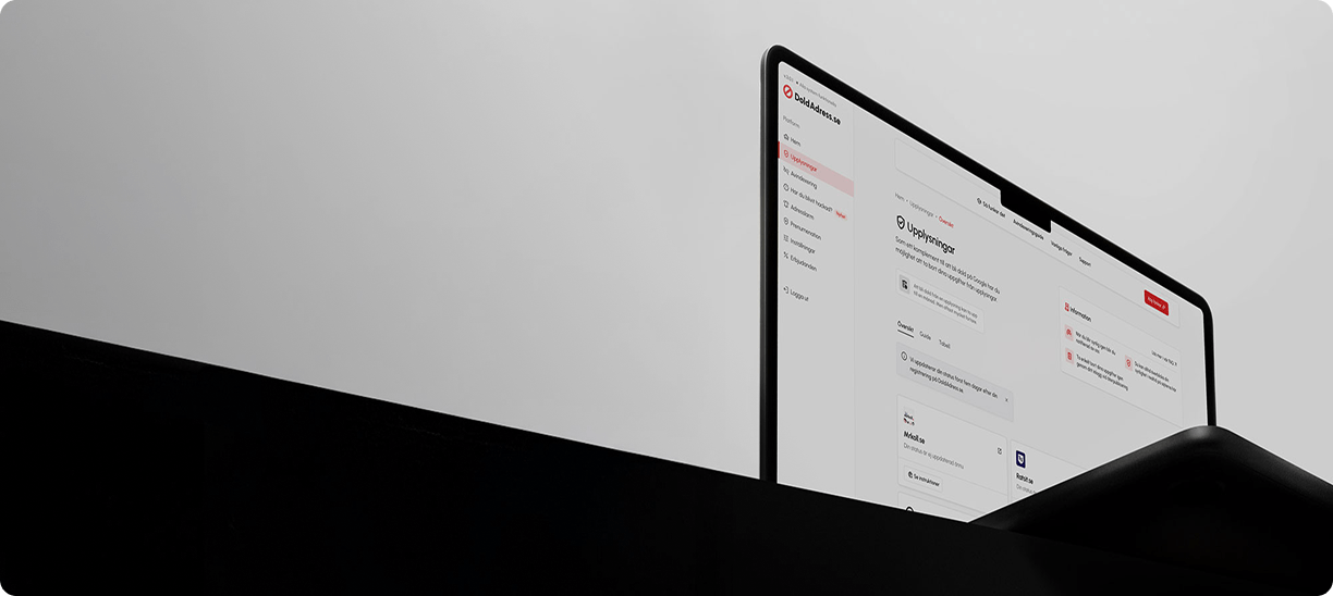 Dold Adress dashboard interface